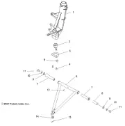 Polaris A-Frame Kit, Left, Genuine OEM Part 2202278, Qty 1