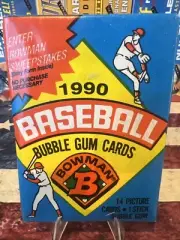 1990 Bowman Baseball Cards 6 Unopened Sealed Wax PACK From Wax Box, 14 Cards