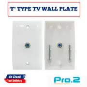 'F' TYPE TV WALL PLATE SOCKET TO SOCKET NORMAL DESIGN WHITE PRO2
