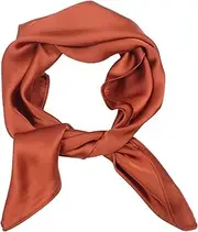 [TOGEVAL] Lady's Solid Neckerchief Silk Scarves Women Stylish and Versatile Present for Family Friends