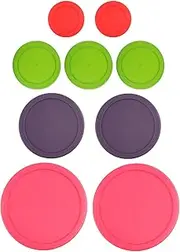 Polycarbonate Replacement Lids for Pyrex (2) 7202-PC 1 Cup Red (3) 7200-PC 2 Green 7201-PC 4 Purple 7402-PC 6/7 Fuchsia Round