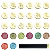 Letter A-Z Wax Seal Stamp Set - 26 Pieces Mini Initial Sealing Wax Stamp, 0.47 I