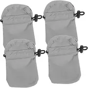 JUMPLAWN 4pcs Pet Shoes Animal Pins Puppy Shoes Cat Anti-cat Scratch Shoes Pet Supplies Shoes Cat Claw Tags Animal Brooches Cat Shoes Silent Shoes Dog Paw Shoes Dog Shoes Light Grey Nylon
