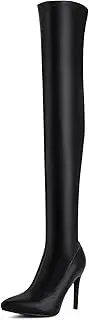 [Shoe'N Tale] Women Over The Knee High Stretchy Leather Thigh high Snow Boots