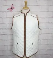 Architect Woman's size PL Petite Large White Lightweight Quilted Vest New!