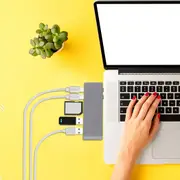 Traderight USB 3.0 Type-C HUB 6 Port Powered Adapter High Speed Splitter for Macbook pro