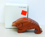 Handmade Wooden Lobster Puzzle Trinket Box with Secret Compartment