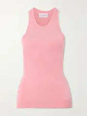 [AZ FACTORY] AZ FACTORY - Mybody Stretch-knit Tank - Pink - XXXL XXXL Pink