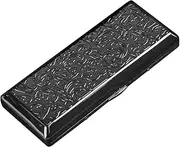 [Lorxilar] Metal Cigarette Case Vintage Cigarette Holder Case for 14 Slim Cigarettes Carrying Case for Men and Women,One Size,Black