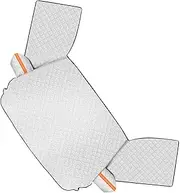 Windshield Cover for Ice and Snow - Silver Windshield Covers - Weatherproof Automotive Windshield Sunshades, Car Windshield Sun Visor for Most Vehicles