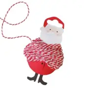 CHRISTMAS TWINE String Silly Santa Shaped gifts tags favors table hampers ribbon
