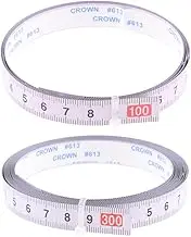 PETSOLA 2pcs Self Adhesive Measure Tape Metric Stick And Measure Flat Tape Self Adhesive Back Stick Ruler Positive (0-100CM) /0-300CM)