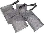 Ipetboom Bag 4pcs Set Mesh Soap Bags for Soap Bars Exfoliating Pouch Space-saving for Shower and Bath