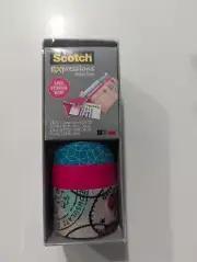 Scotch Expressions Washi Tape Free Storage Box Scrapbook Decor Item New Sealed