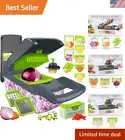 Professional-Grade 8-Blade Mandoline Slicer & Veggie Chopper - Essential Tool