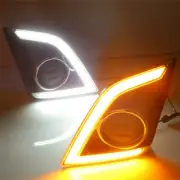 DRL LED DAYTIME RUNNING LIGHT FOG LAMP RETROFIT FOR ISUZU D-MAX 2016 2017 W TURN