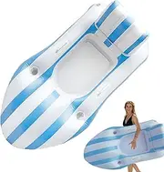 Pool Floats for Adults | Inflatable Float Lounger Bed - Soft Pool Raft with Cup Holder for Tanning Relaxation Water Play Vacation Backyard Travel River Beach Lake