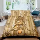 Bedding Set Snowflake Bed Sets Teens Wooden Board Comforter Cover Geometry
