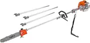 62CC Pole Chainsaw Saw Petrol Pole Chain Saw and Brushcutter Tree Pruner Extended Extension Cutter, Pro-Series 2-Stroke MTX100