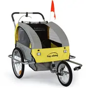 Tag-along Kids Bike Trailer Bicycle Pram Stroller Children Jogger Yellow