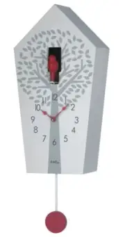 Modern quartz Cuckoo Clock with cuckoo call AM W7286 NEW