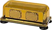 Wolo (3400M-A) Priority 3 LED Emergency Warning Mini Light Bar - Amber Lens, Magnet Mount