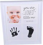 Kisangel Adorable Handprint Photo Frame Newborn Footprint Frame and Practical for 's First Year