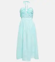 [Marysia] Marysia Cutout cotton midi dress AU 8 blue