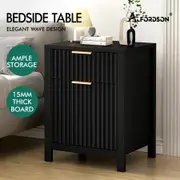 ALFORDSON Bedside Table Nightstand Side Storage 2 Drawers Cabinet Black