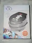 Disney 100 Years of Wonder Silver Mickey Mouse Face Mini Waffle Maker Open box