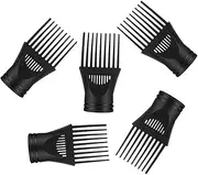 TOVINANNA Hair Dryer Comb Nozzle 5pcs Set Reusable Hair Dryer Accessories Diffuser and Flat Nozzle