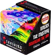 SHASHIBO Shape Shifting Box - Award-Winning, Patented Fidget Cube w/ 36 Rare Earth Magnets - Transforms Into Over 70 Shapes, Download Fun in Motion Toys Mobile App (Holographic - Cosmos)