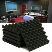 6Pcs Studio Noise Sound Proofing Acoustic Foam Egg Crate Panels Sheets 30x30x4cm