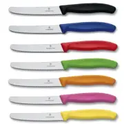 NEW VICTORINOX STEAK AND TOMATO KNIFE 11cm WAVY EDGE Serrated 7 COLOURS