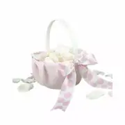 Hortense B. Hewitt Tickled Pink, Pink Polka Dot Basket, white