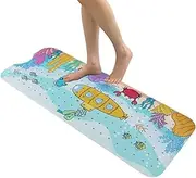Wscwl Baby Bath Mat Non Slip - Cartoon Pattern Bath Tub Shower Mat Anti Slip,40 X 16 Inch Machine Washable Toddler Baby Bathtub Mat with Suction Cups & Drain Holes