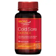Microgenics Cold Sore Defence 60 Capsules, Lysine, Vitamin C & Zinc