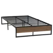 Artiss Bed Frame Single King Single Double Queen Size Metal Mattress Base Platform Foundation Black OSLO