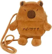 [kowaku] Capybara Shoulder Bag Phone Bag Funny Backpack Plush Bag for Party Outdoor Indoor