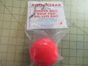 6 AQUA CLEAR STRIPED BASS 8/0 DEMON CIRCLE HOOK EEL FLOAT RIGS ROCK FISH RIG