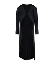 Pleats Please Pleated Longline Coat 2,3,4,5 Black
