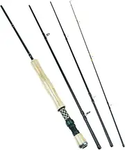 Model YG005 1.98M 2.1M 2.4M 2.7M Carbon 4 Sections Fly Fishing Rod LW 7/8 Fast Action Freshwater Fly Rods for Trout Salmon Fishing Portable Sea Pole