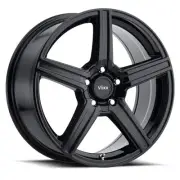 17x7.5 Voxx Como Gloss Black Mach Face Wheel 5x4.25/5x4.5 (40mm)