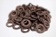 144 PCS Covered Crochet Ring for Furs, Colors: Blonde, Light tan, Mole