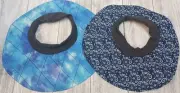 2 CAT BIBS QUILTED Large Adult Size Everyday Cotton and Batik Fabrics Ready made