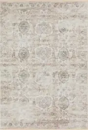 2x8 Dalyn Ivory Floral Runner MB5 - Aprx 2' 3" x 7' 6"