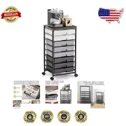 Flexible 8-Drawer Storage Cart with 360° Wheels - Ideal for Classroom or Office