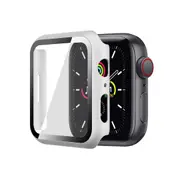 ZUSLAB for Apple Watch Ultra 2 (2023) 49mm Hard Case with Tempered Glass Screen Protector Ultra 2 Thin Anti Fall Tough Protective Cover - Silver