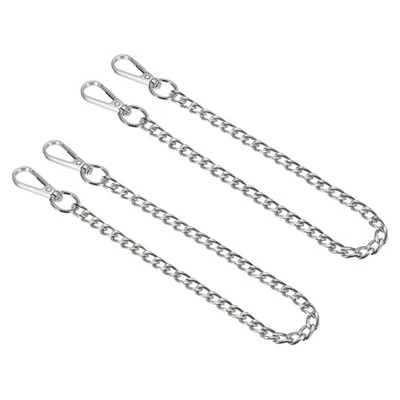 2 Pcs 16" Purse Chain Strap Iron Bag Strap Replacement for Handbag Clutch Silver