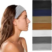 Sekonow 7Pcs Headbands for Women Non Slip Wide, Elastic Soft Head Bands for Women's Hair Thick Stretchy Workout Yoga Fashion Hair Bands